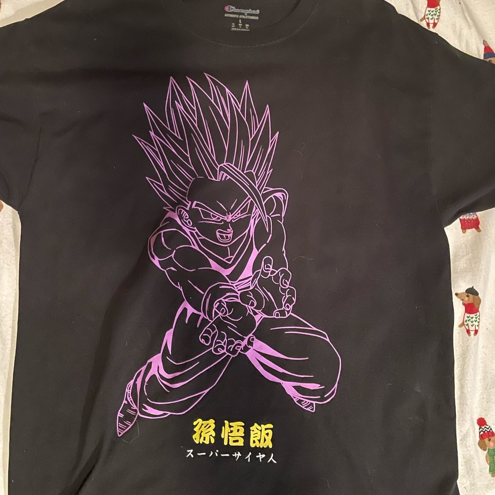Large champion dragon ball z gohan shirt